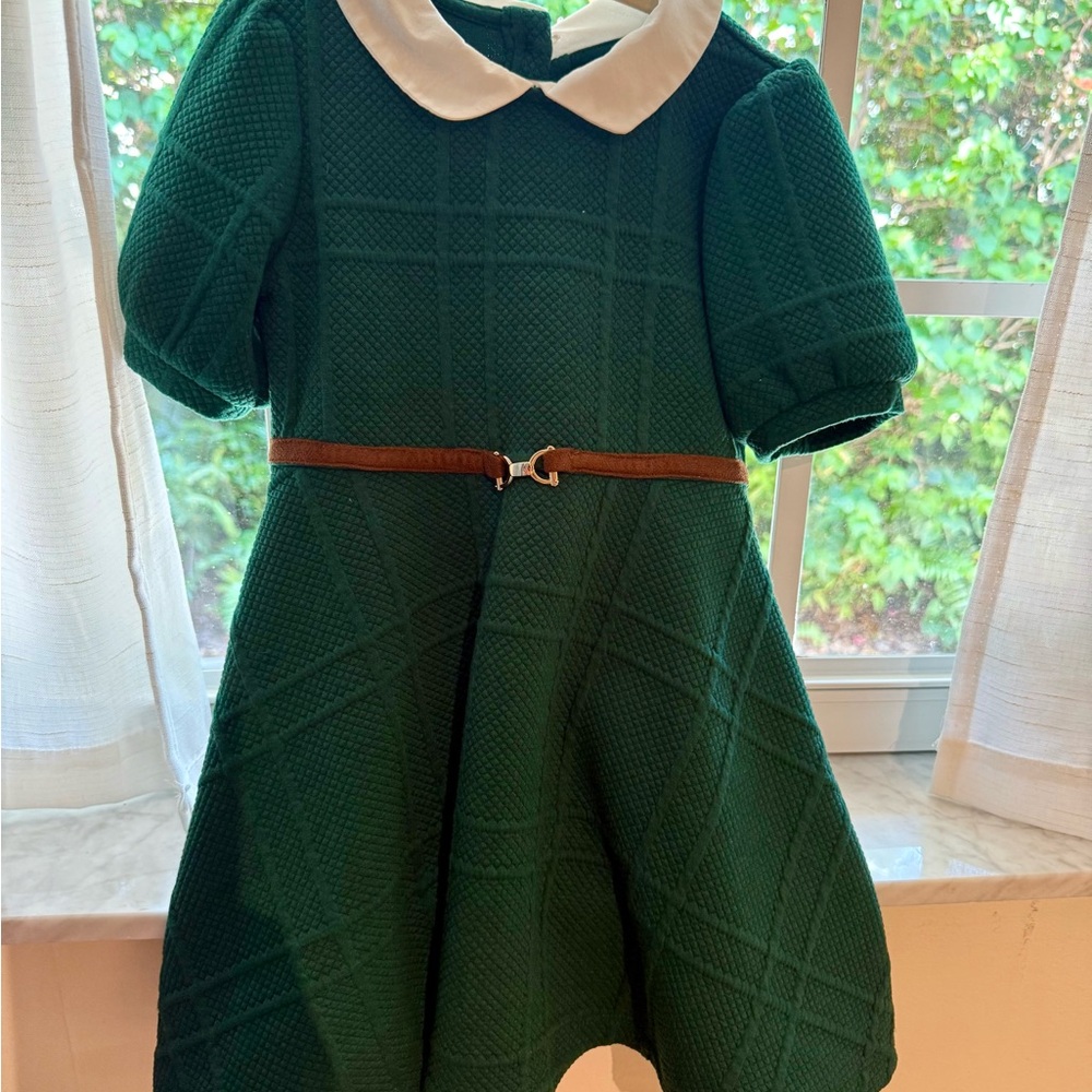Janie and Jack White Collar Puffed Sleeve Dress. Toddler Size 3